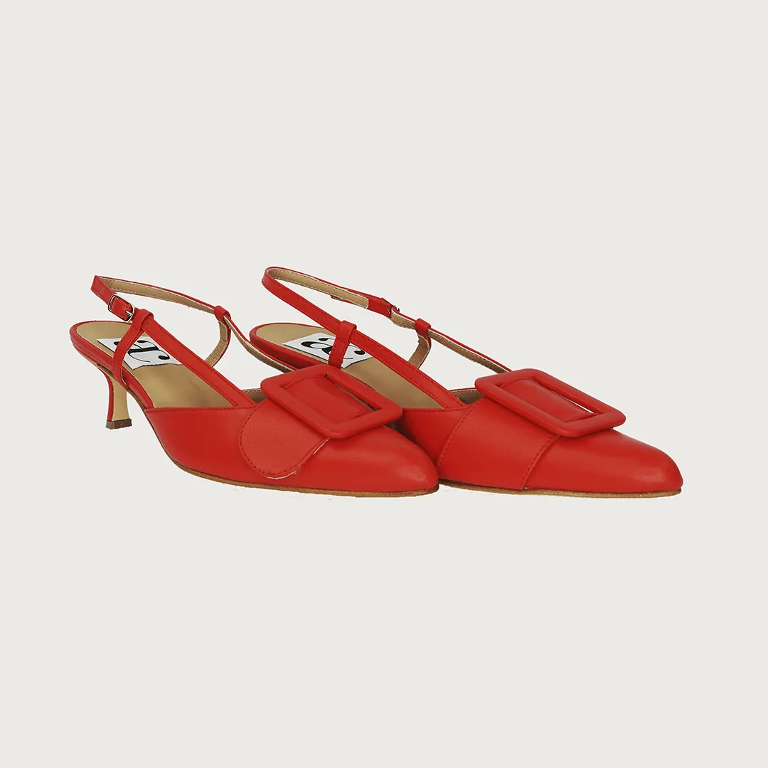 MIA RED-ORANGE LEATHER