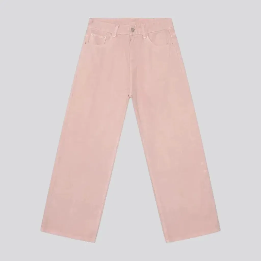 Mid rise fit baggy jeans pants for men