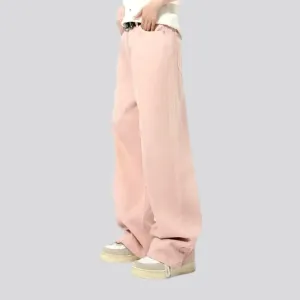 Mid rise fit baggy jeans pants for men