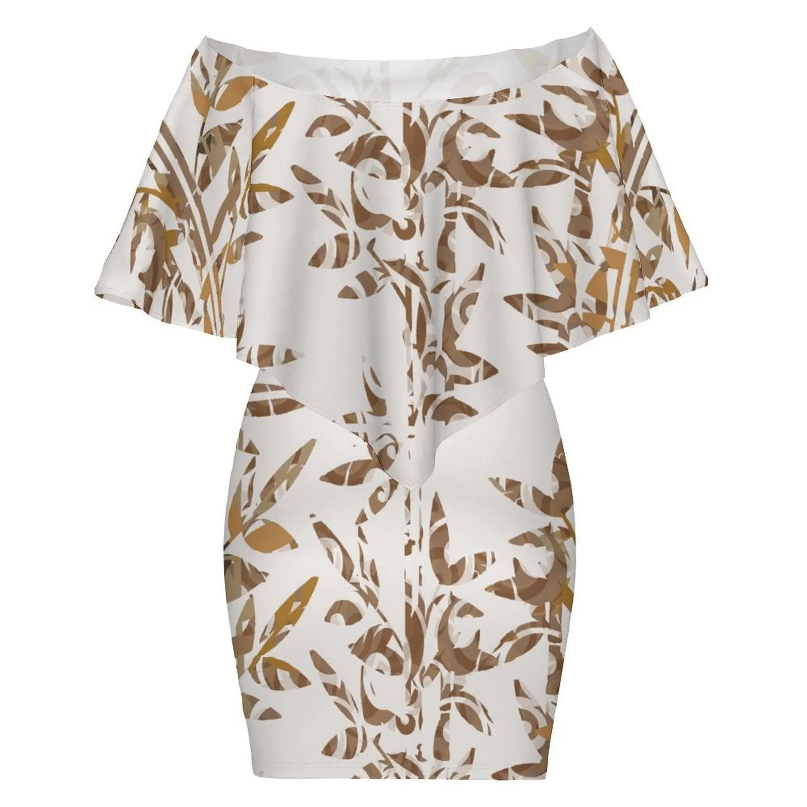 Miniady Designs Bamboo Collection White Off-shoulder Shawl Skirt (MXLD017) Shawl skirt