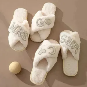 Mrs. Heart Customised Letter Plush Sandals