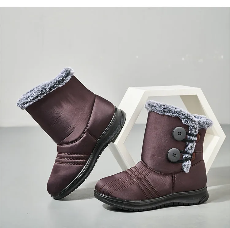Nanccy Warm Waterproof Comfortable Soft High  Snow Boots