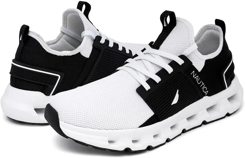 Nautica Mens Running Sneakers Sport Fashion Lace-Up Athletic Soft Shoes for Gym Tennis Men  Cushioned, Breathable, Lightweight & Comfortable