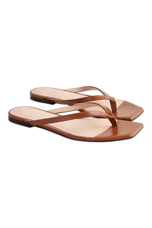 New Capri Thong Sandals In Leather