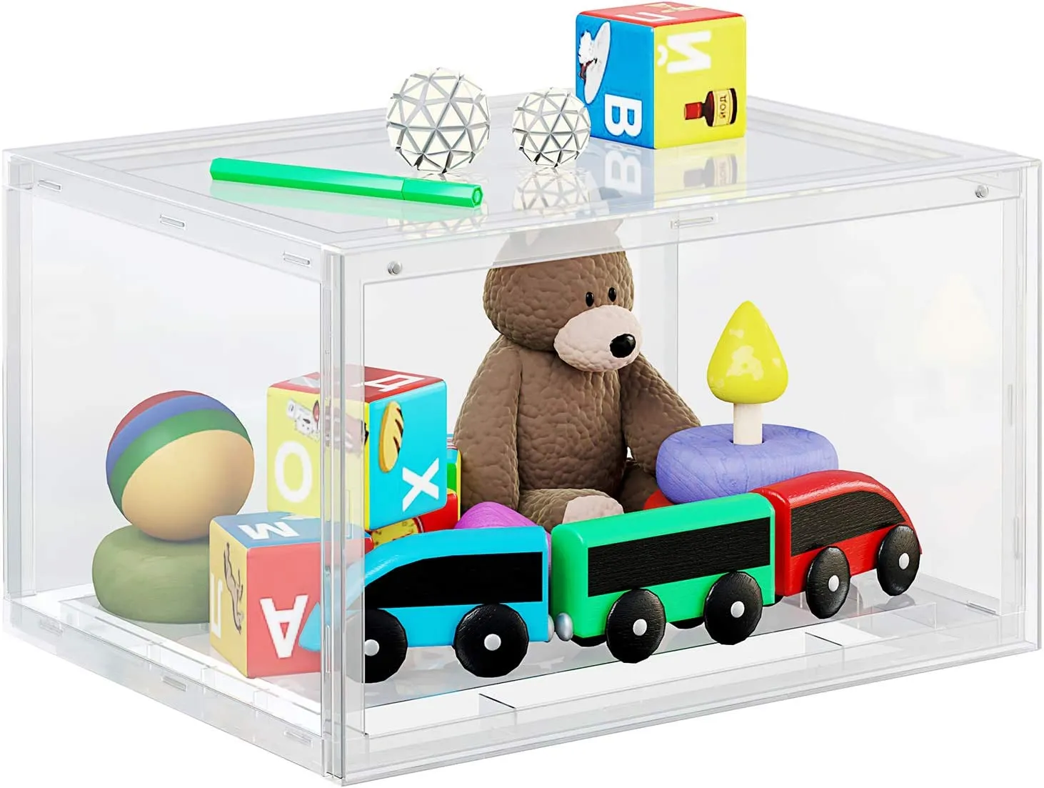 New Set of 6 Transparent Shoe Storage Organizers, Stackable and Foldable by Songmics! Also great for organizing other items, not just for shoes!! Retails $125 