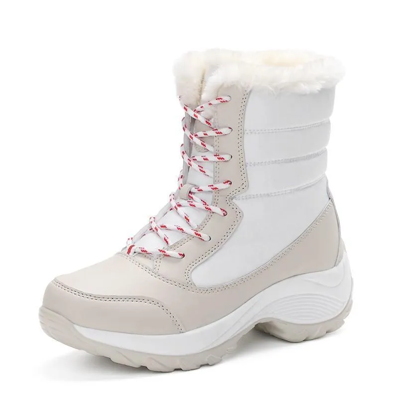 Non-slip waterproof winter ankle snow boots