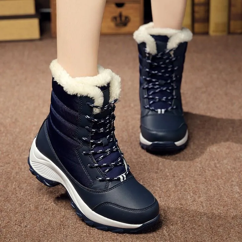Non-slip waterproof winter ankle snow boots