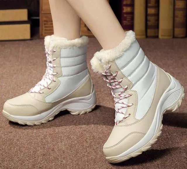 Non-slip waterproof winter ankle snow boots