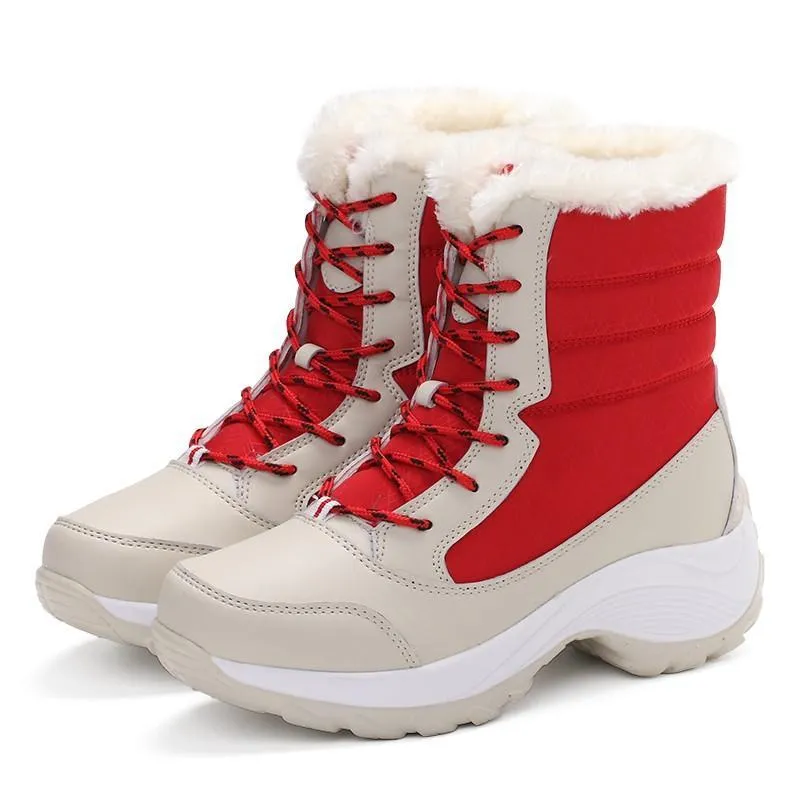 Non-slip waterproof winter ankle snow boots