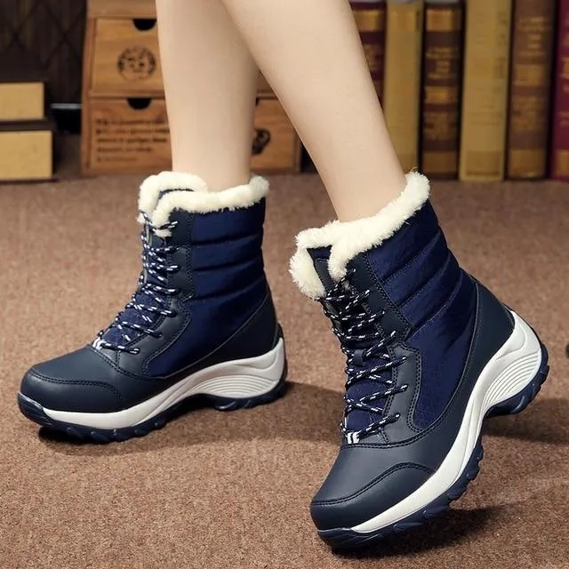 Non-slip waterproof winter ankle snow boots