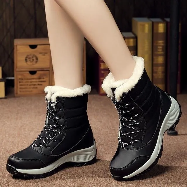 Non-slip waterproof winter ankle snow boots