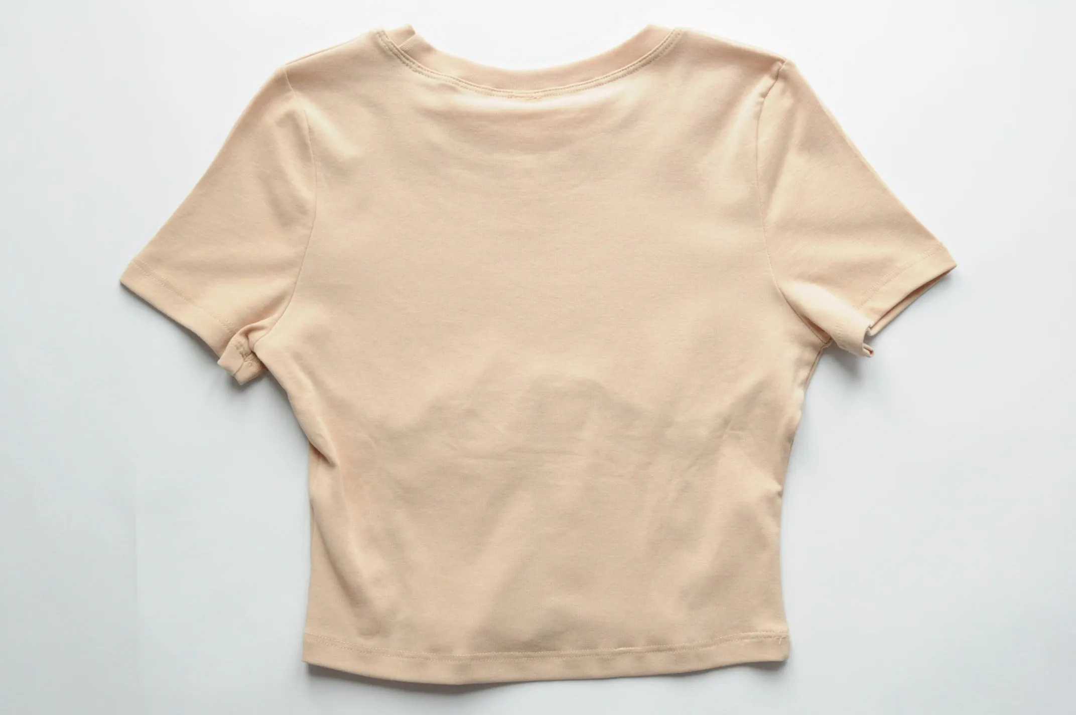 Nude corset shape crop top