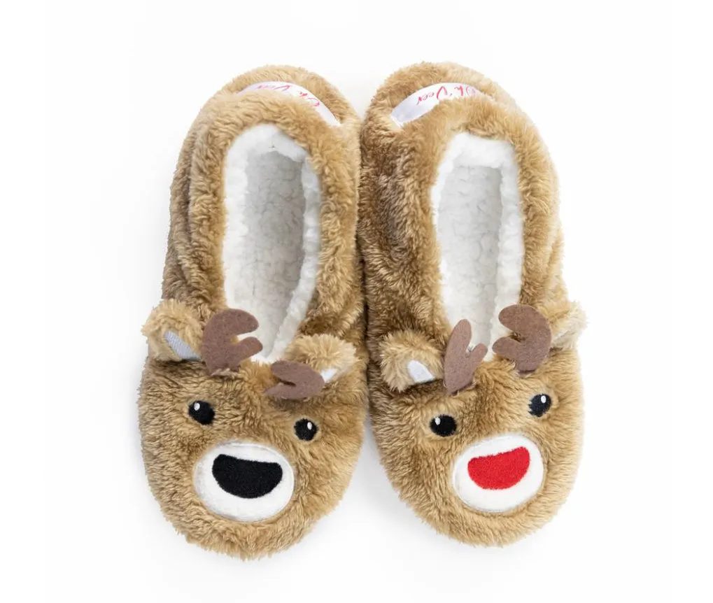 Oh Deer Footsie Faceplant Dreams Slippers