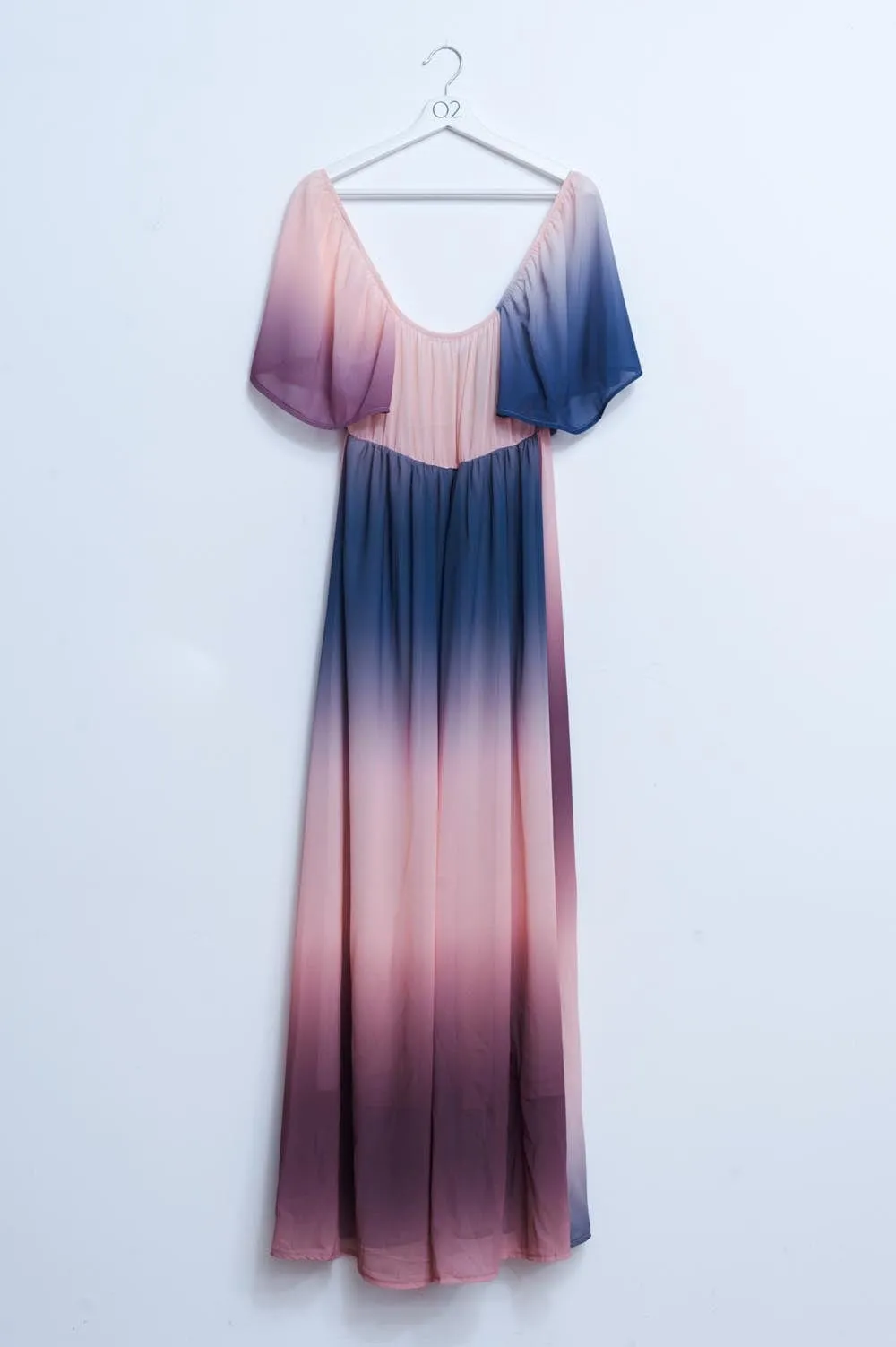 Ombre Sweetheart Maxi Dress In Beige