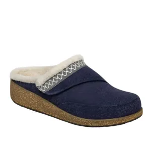 OrthoFeet Women's Clara Arch Support Slippers Navy