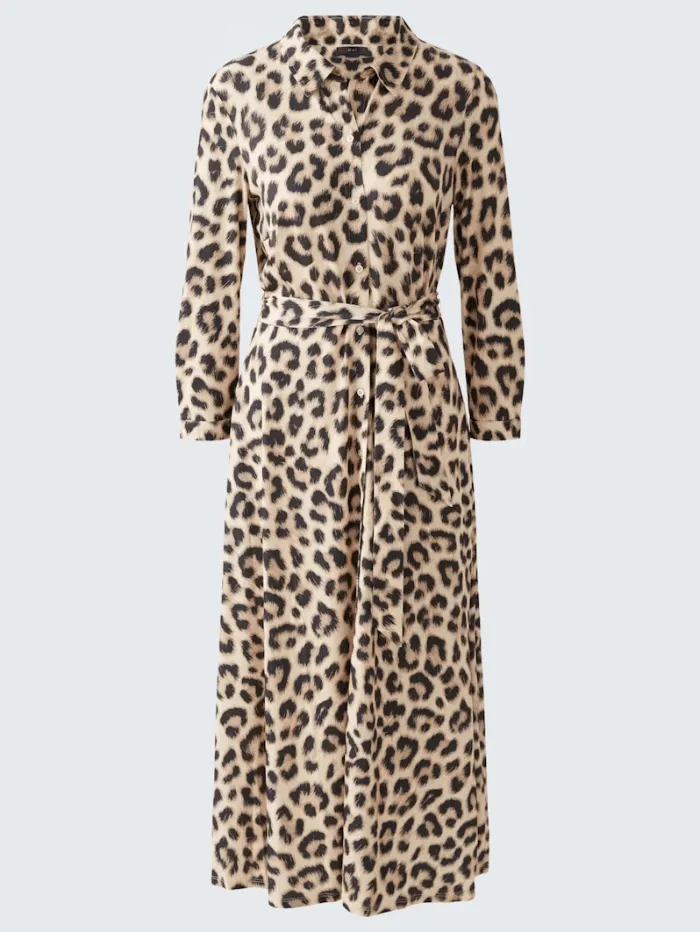 Oui Women's Leopard Print Shirt Dress 92524 Col 0749