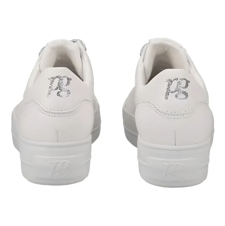 Paul Green Womens Platform Trainer 5320 Maincalf White/Silver