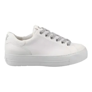 Paul Green Womens Platform Trainer 5320 Maincalf White/Silver