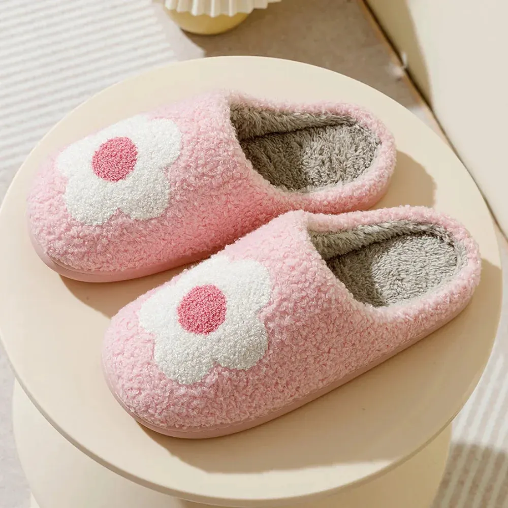 PINK FLORAL SLIPPERS