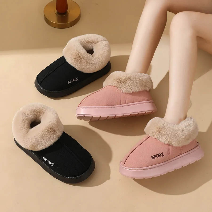 Plush Cotton  Warm Home Slippers