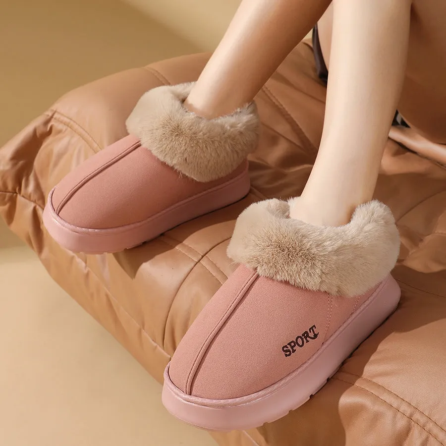 Plush Cotton  Warm Home Slippers