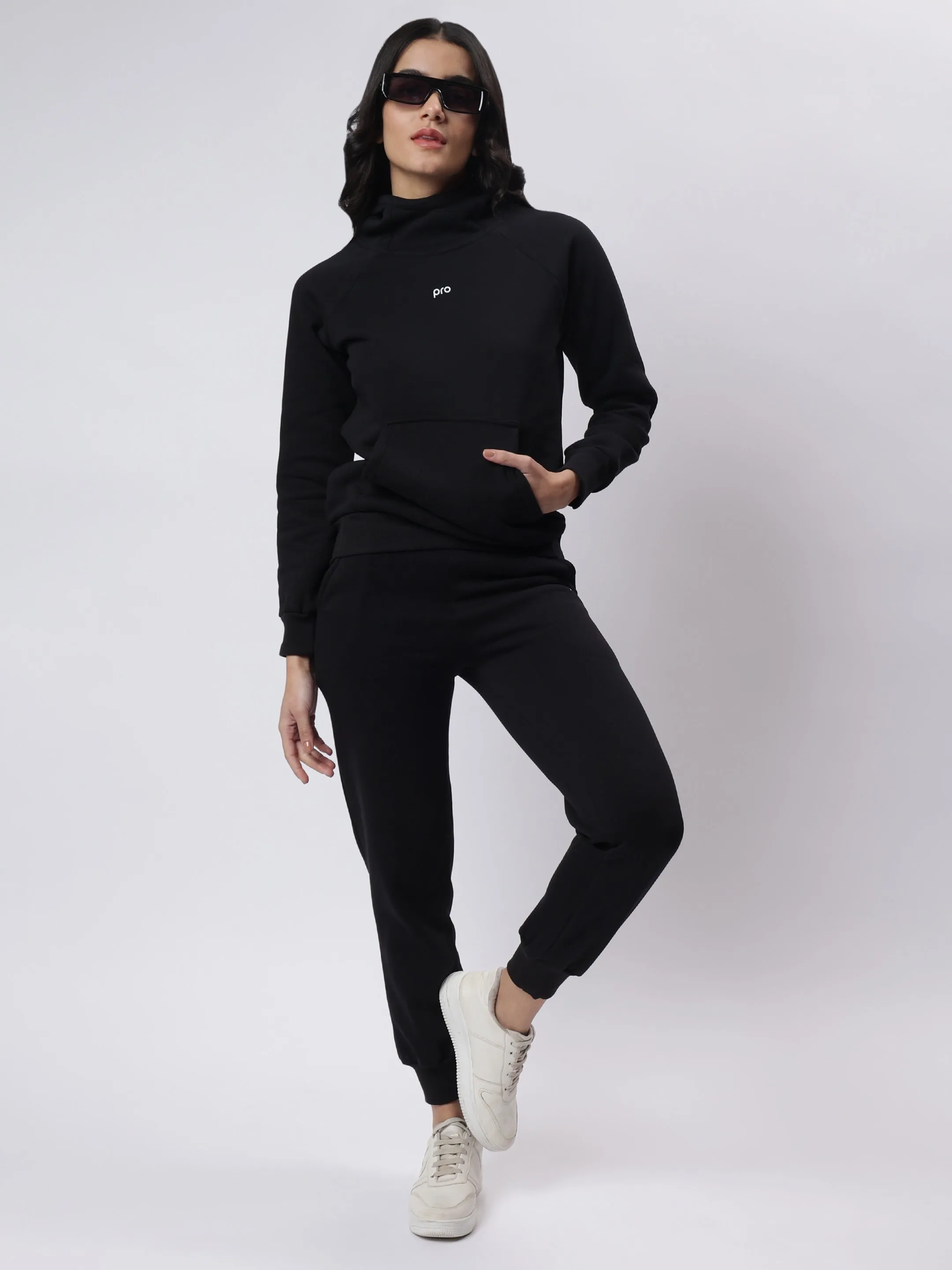 Pro Fleece: Black Co-ord with Back Print
