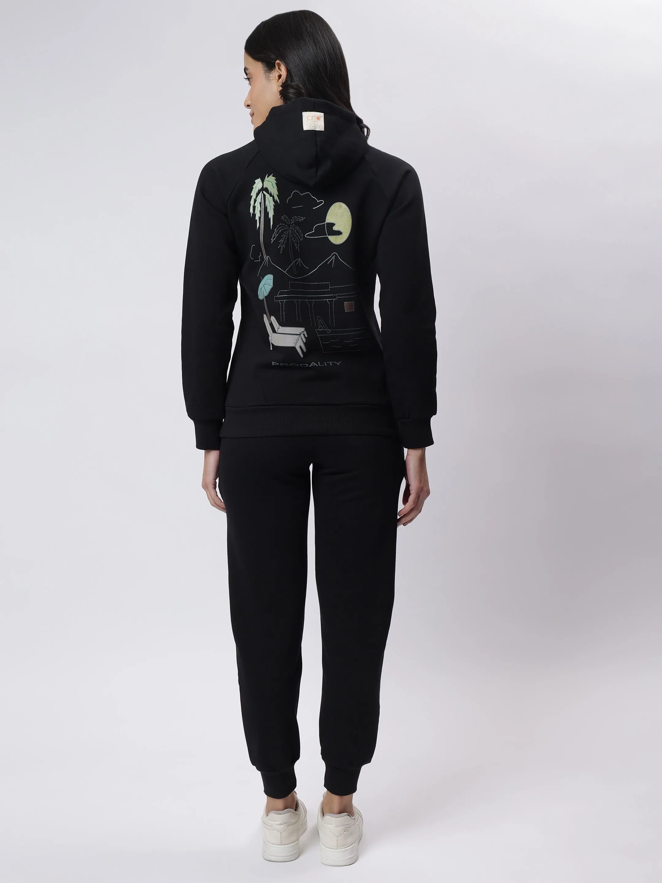 Pro Fleece: Black Co-ord with Back Print