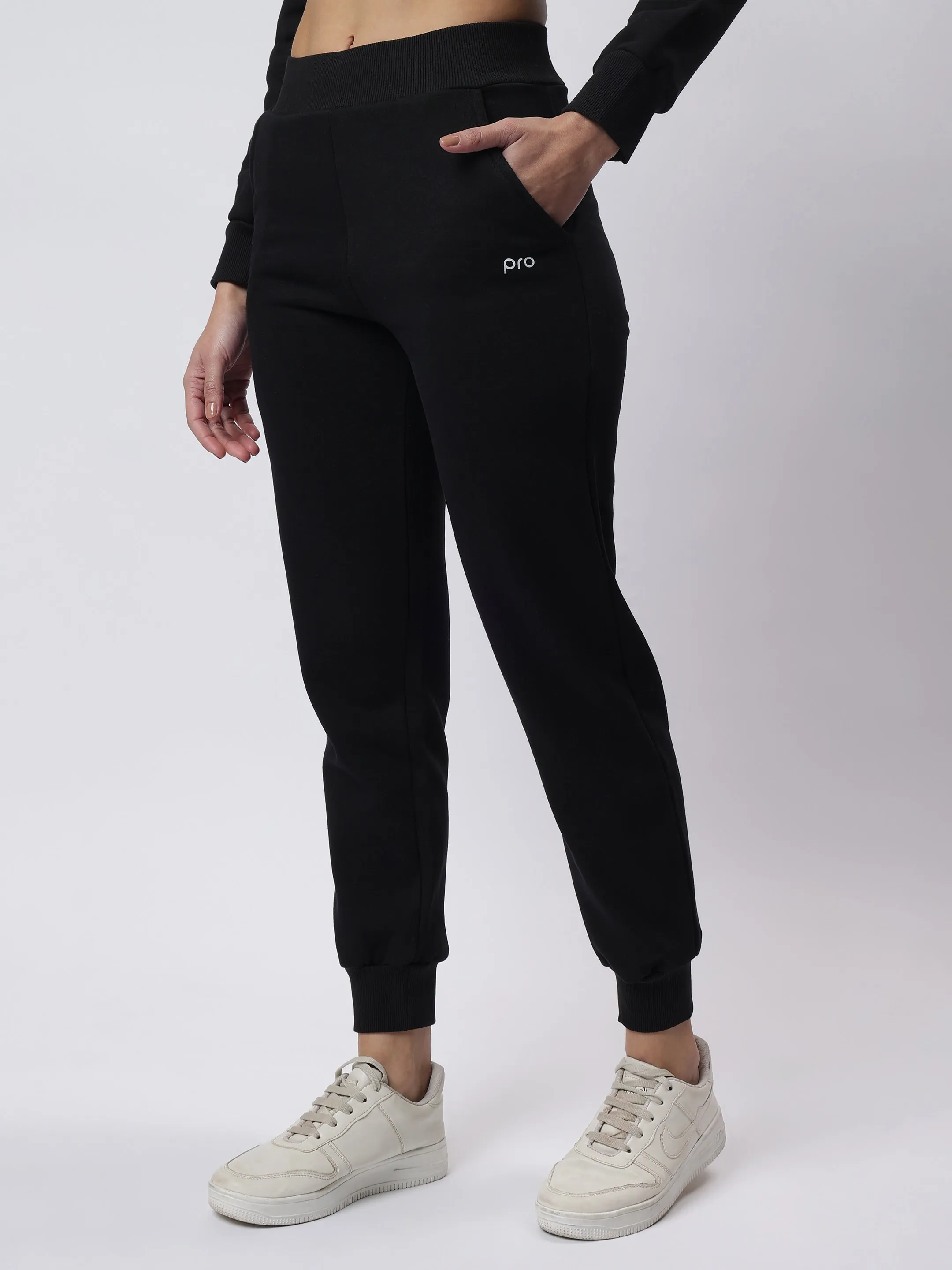 Pro Fleece: Black Co-ord with Back Print