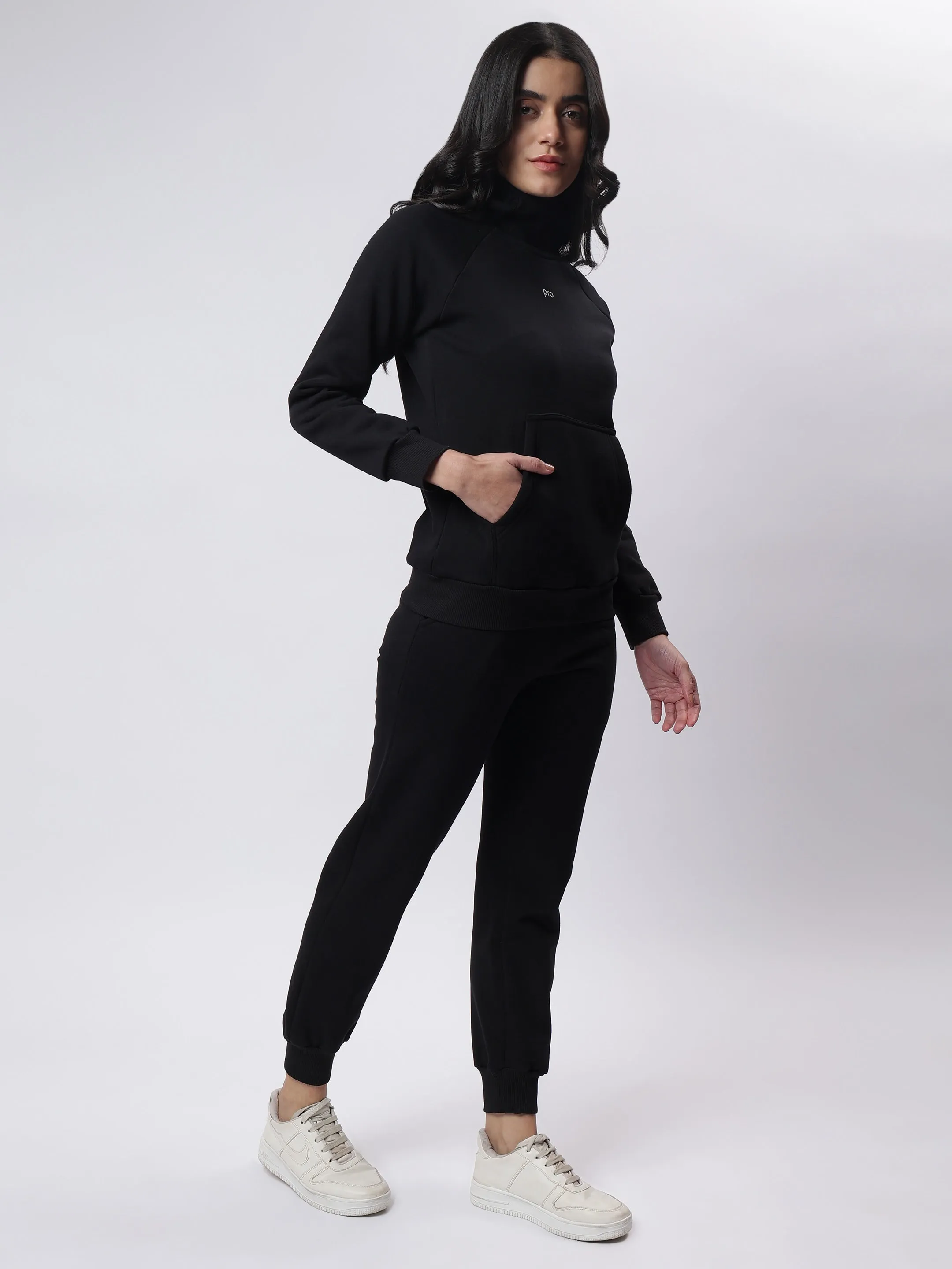 Pro Fleece: Black Co-ord with Back Print