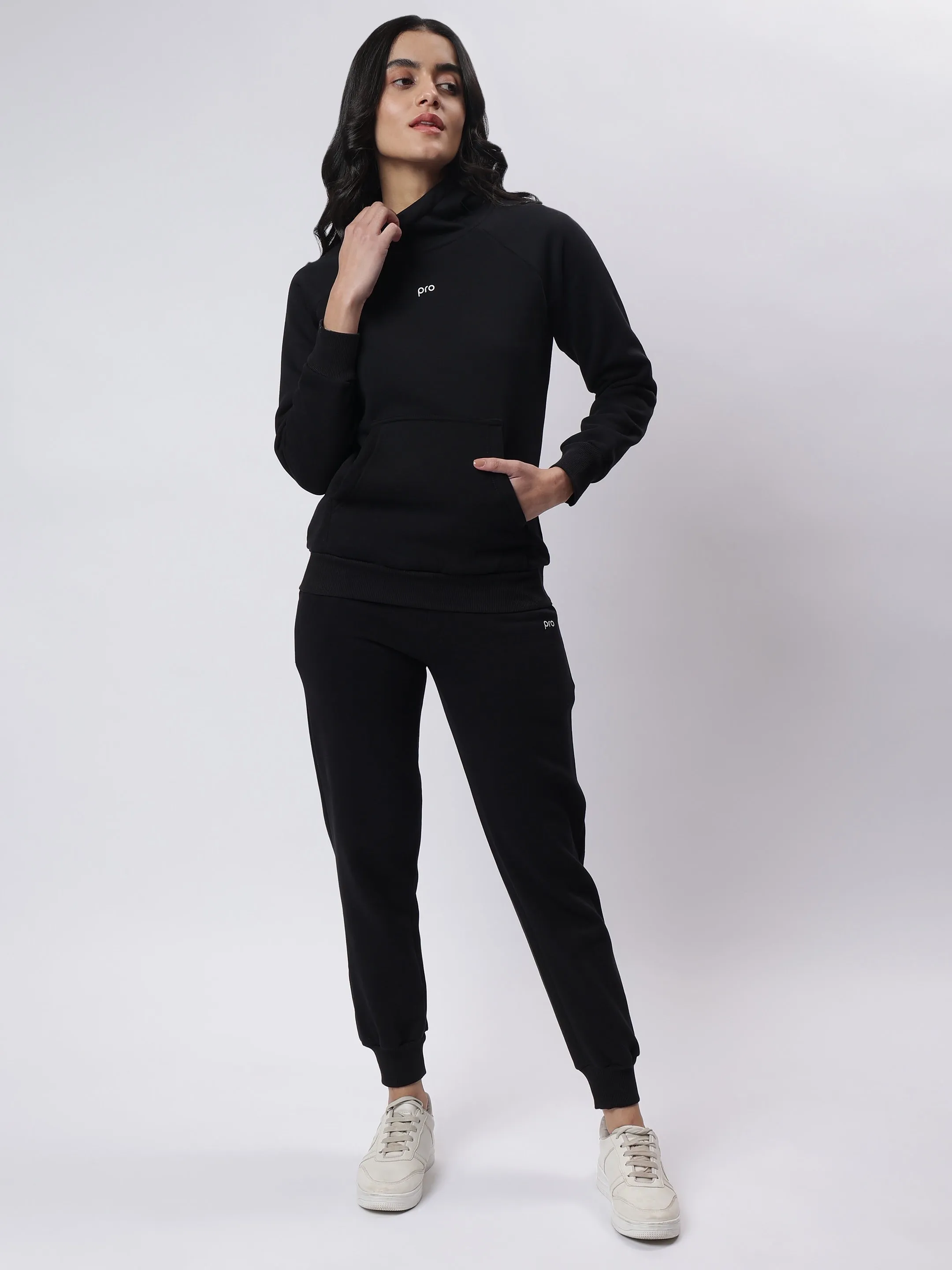 Pro Fleece: Black Co-ord with Back Print