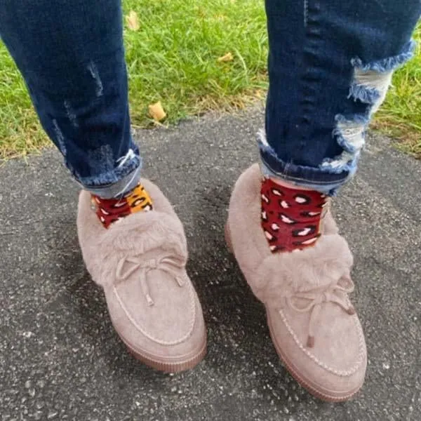 Purpdrank - Women Comfy Warm Faux Fur Moccasin