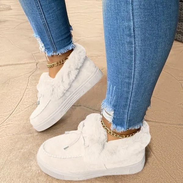 Purpdrank - Women Comfy Warm Faux Fur Moccasin