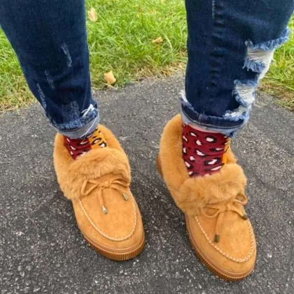 Purpdrank - Women Comfy Warm Faux Fur Moccasin