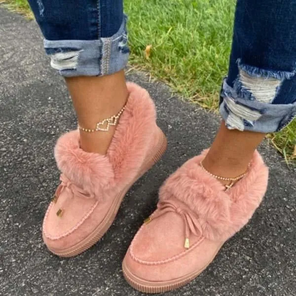 Purpdrank - Women Comfy Warm Faux Fur Moccasin