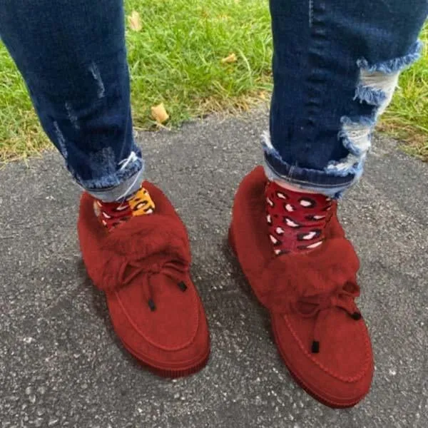 Purpdrank - Women Comfy Warm Faux Fur Moccasin