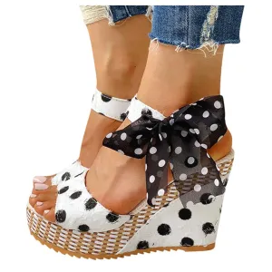 "Lola" Polka Dot Wedges