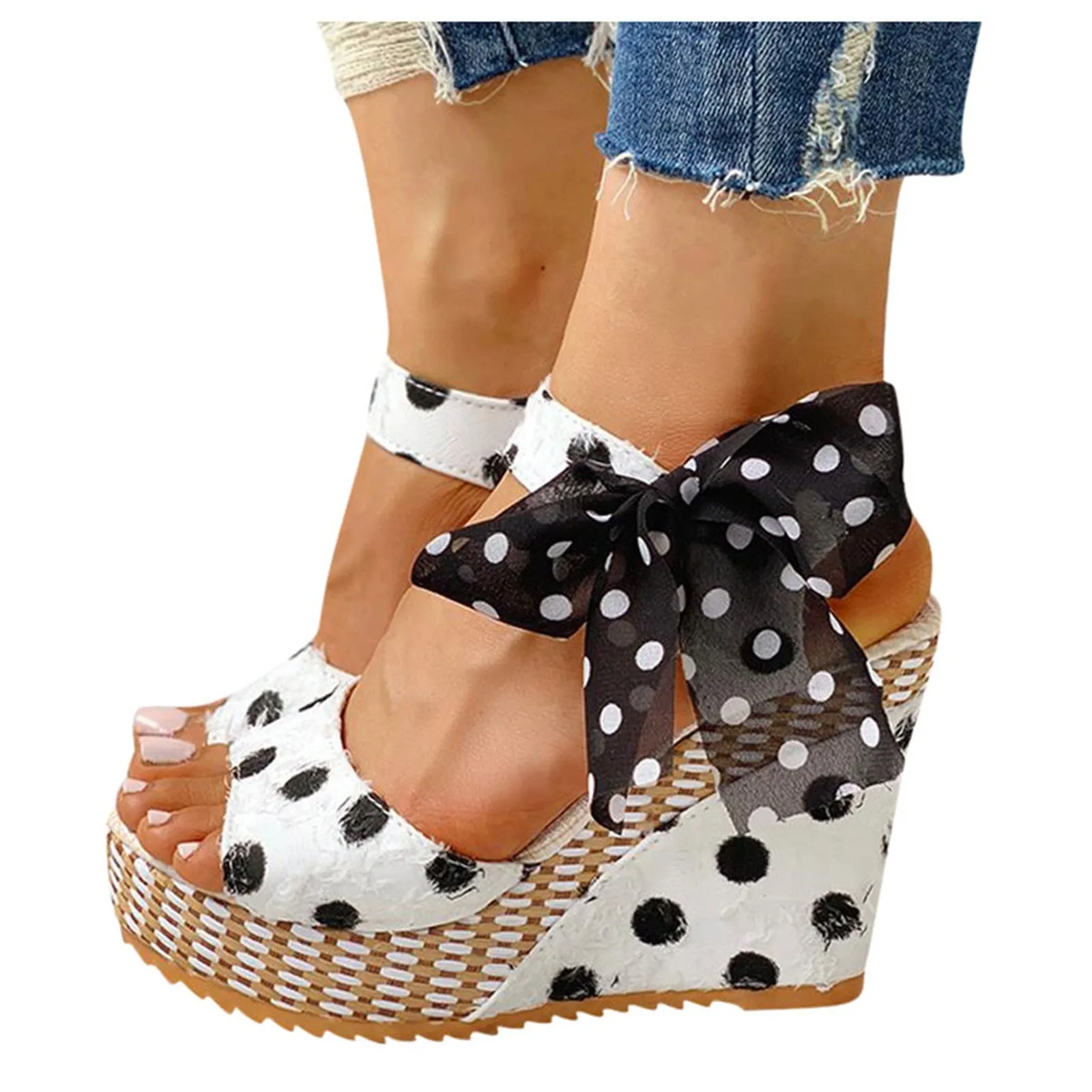 "Lola" Polka Dot Wedges