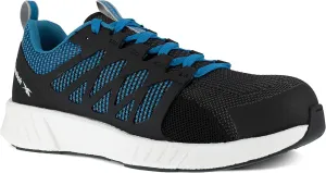 Reebok Work Men's RB4314 Fusion Flexweave Safety Composite Toe Athletic Work Shoe Black and Blue, 12 Wide