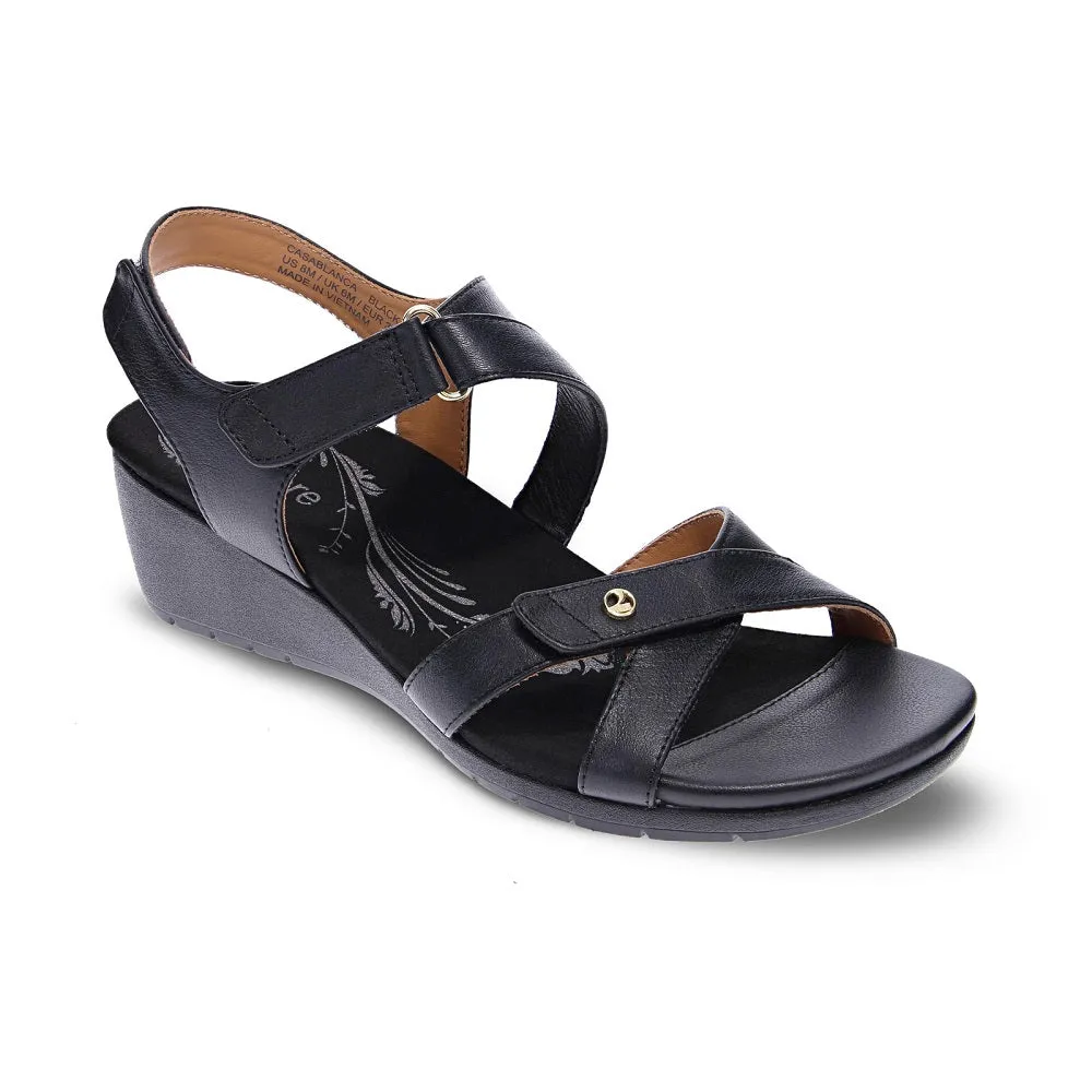 Revere Women's Casablanca Wedge Back Strap Sandals