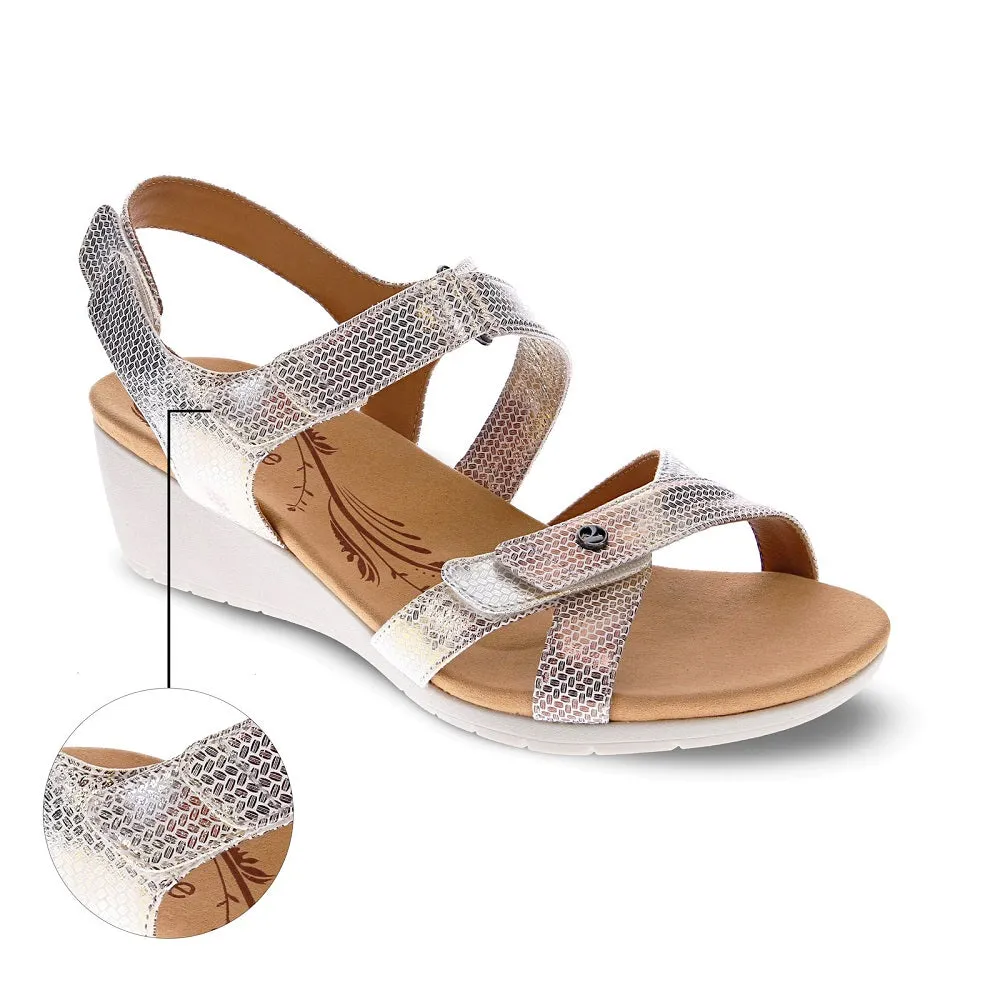 Revere Women's Casablanca Wedge Back Strap Sandals