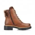 Rieker 72608-24 Ladies Warm lined Lade Up  Ankle Boot Brown/Muskat
