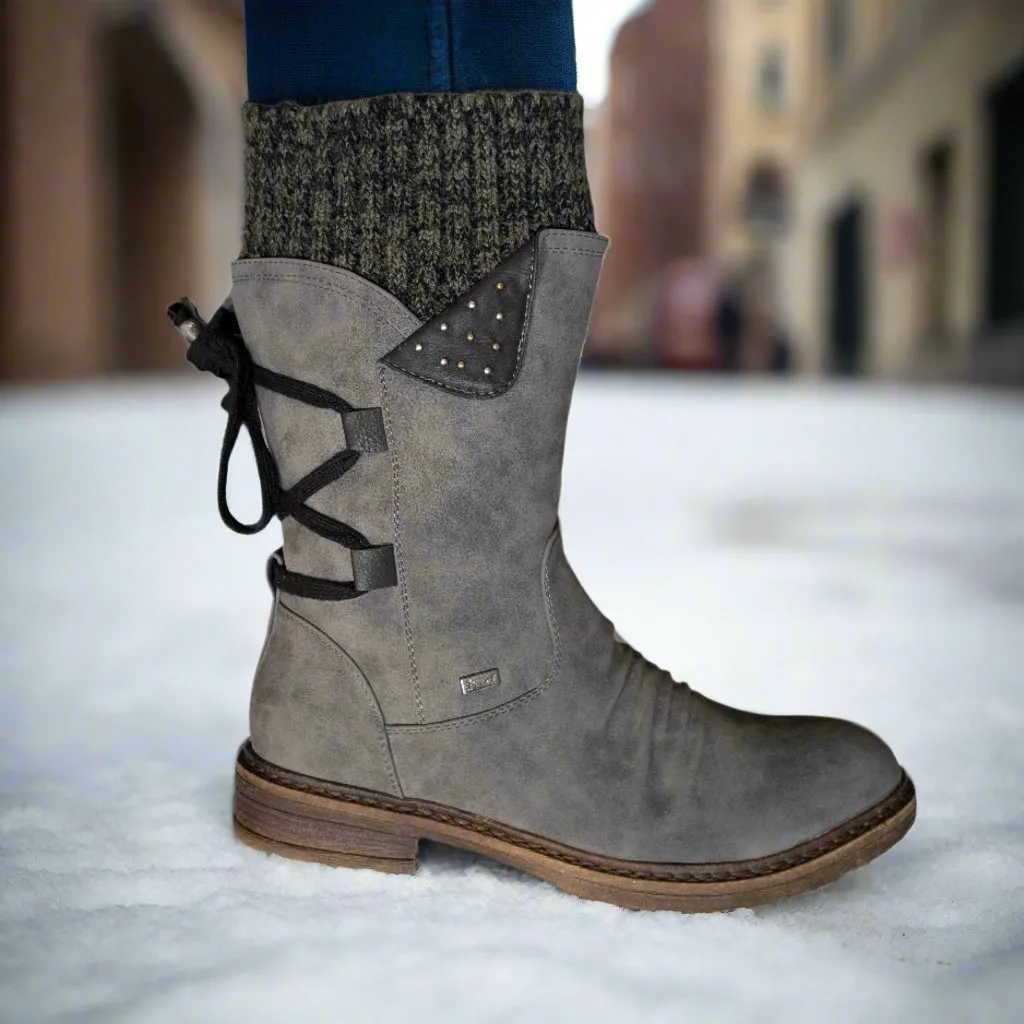 Rieker Women's Warm Lined Classics Mid-Calf Ankle Boots - (Size EU 40 / UK 7 / US 9)