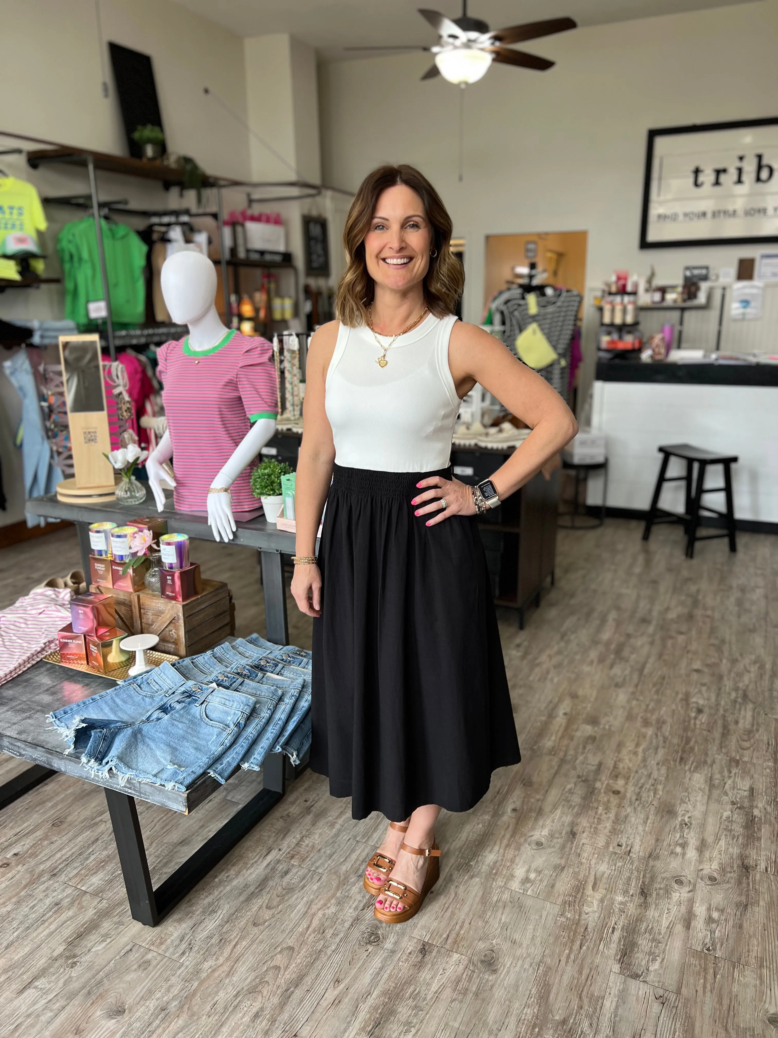 Rory Crew Neck Midi Dress