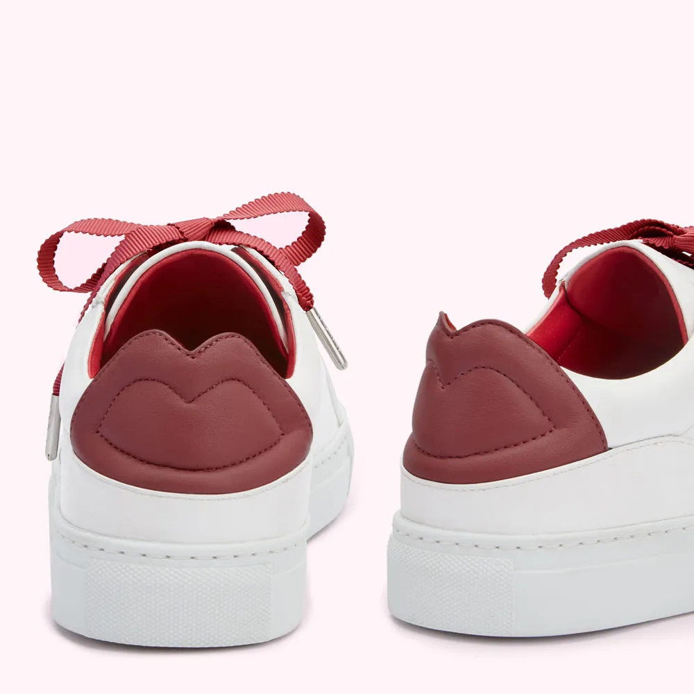 ROSEWOOD LEATHER LIPS NATASHA TRAINERS