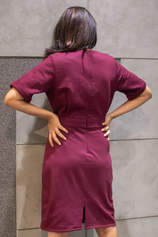 Ruby Maroon Warm Dress
