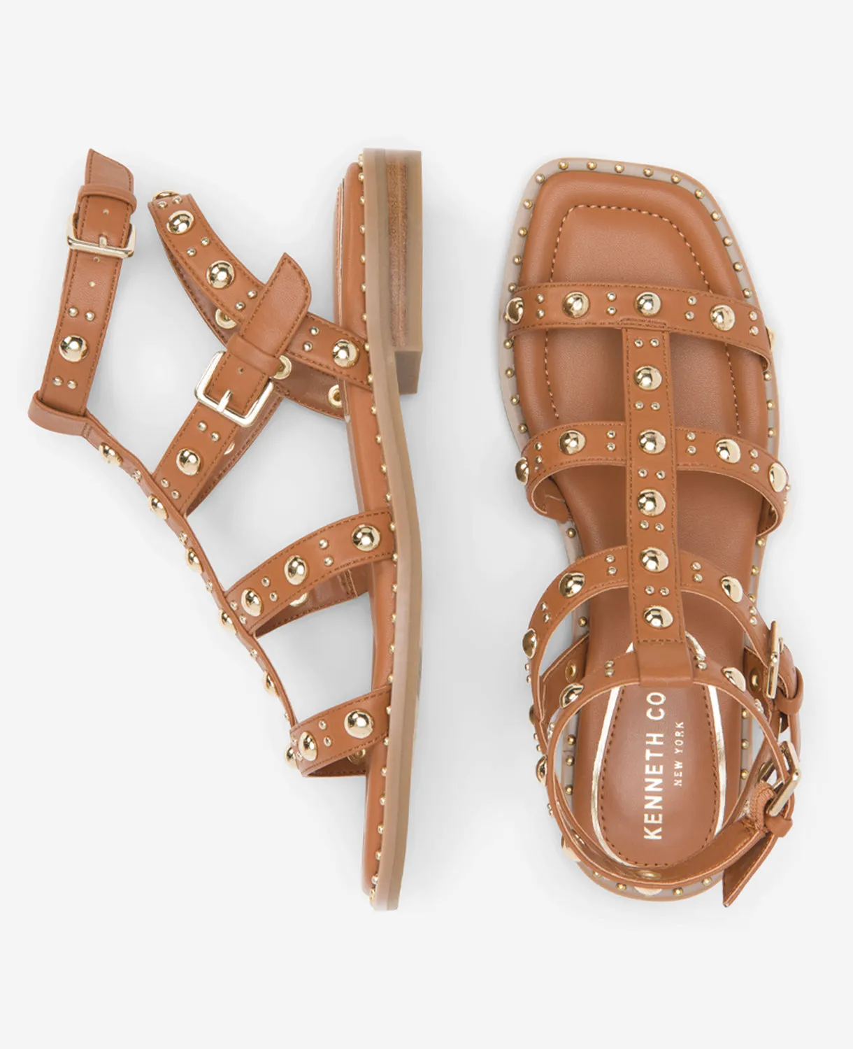 Ruby Studded Gladiator Flat Sandal