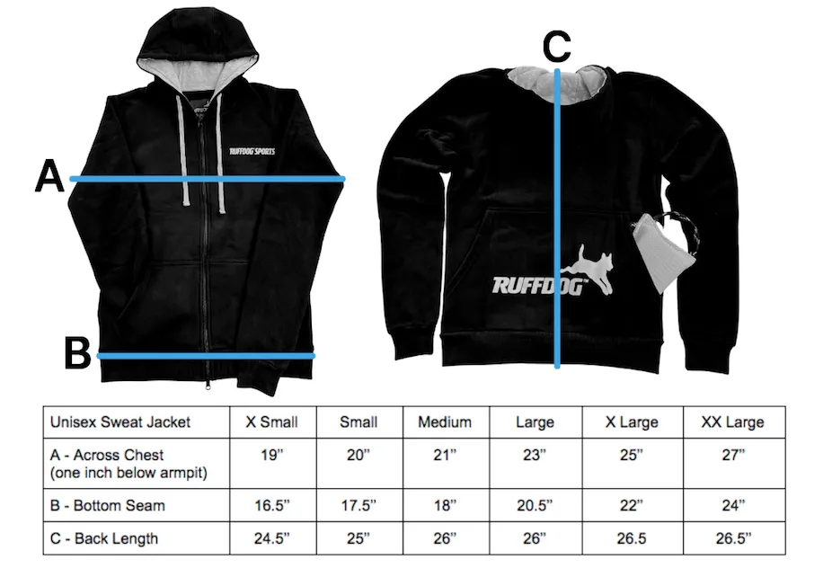 Ruffdog CLASSIC Black Sweatjacket SAVE 70% XS only