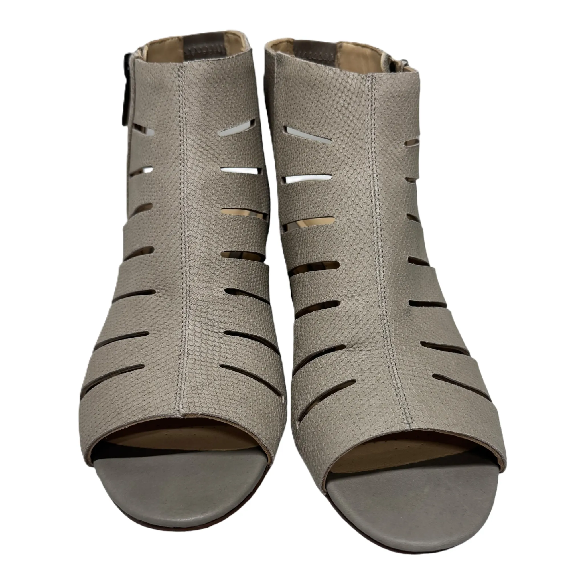 Sandals Heels Block By Clarks In Tan, Size: 8.5