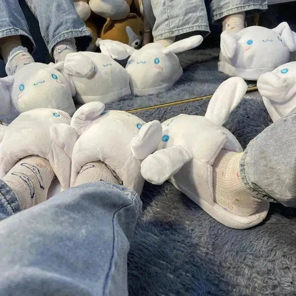 Sanrio Kuromi Cinnamoroll Plush Indoor Slippers