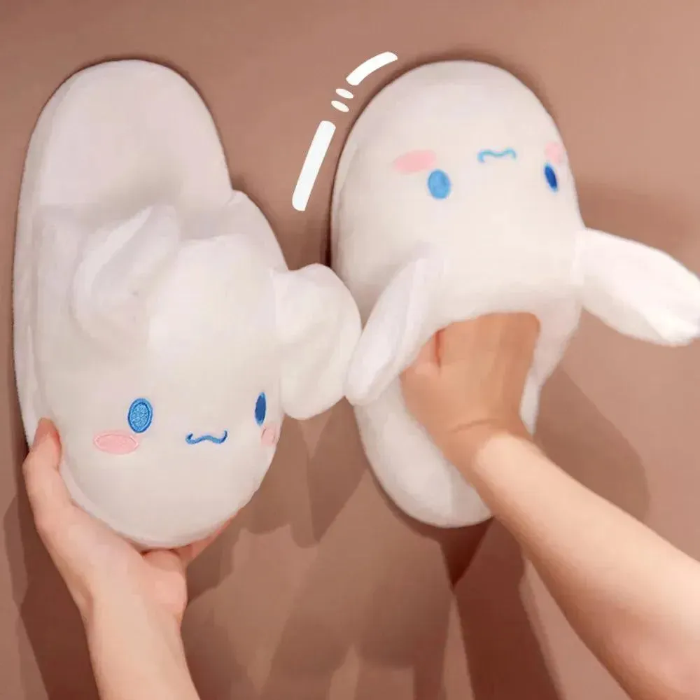 Sanrio Kuromi Cinnamoroll Plush Indoor Slippers
